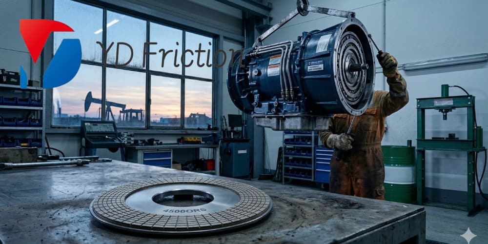 Heavy-duty Allison 4500ORS transmission maintenance featuring YD Friction replacement sintered discs
